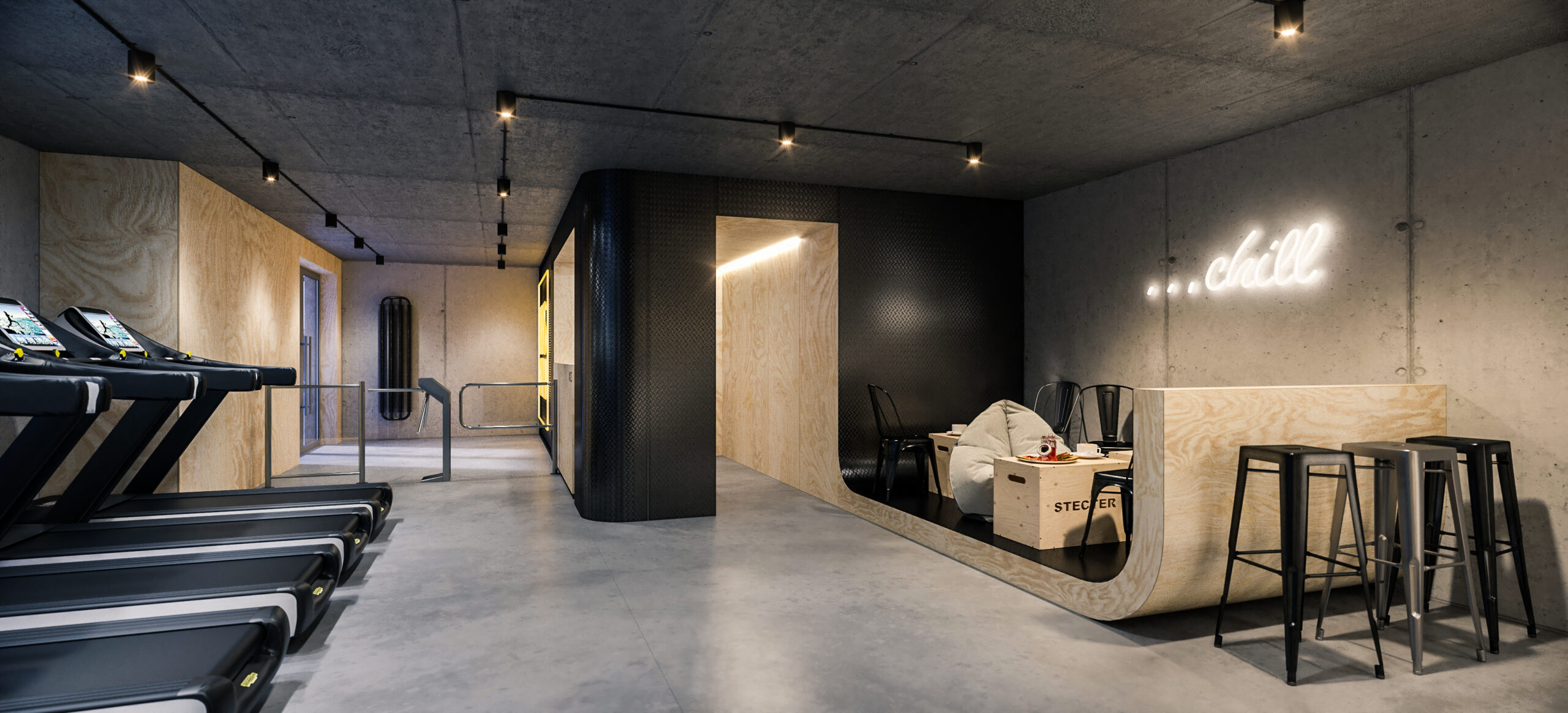 Siłownia XXS Gym – strefa treningowa, Kraków Zabłocie